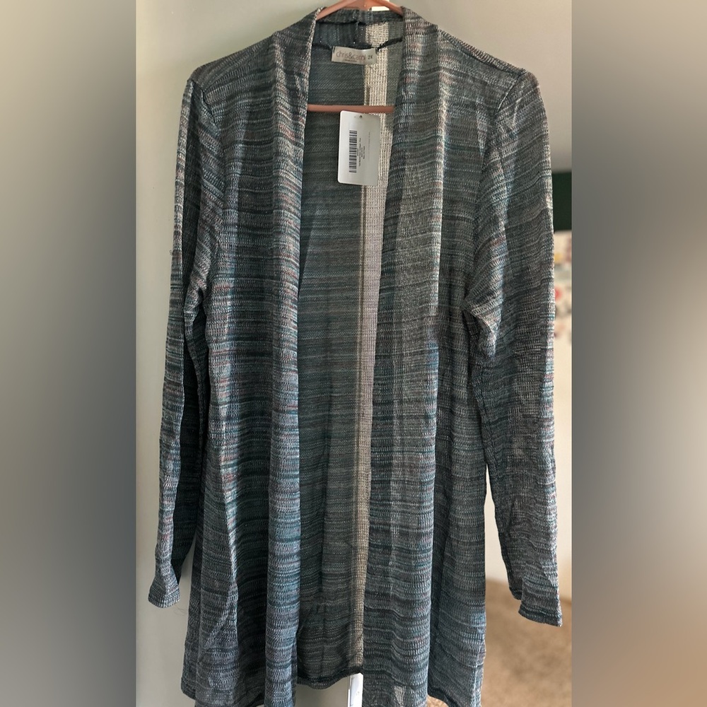 Chris & Carol Open-Front Knit Cardigan